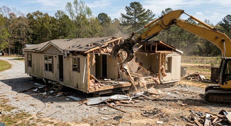 Double Wide Demolition in Bergen County, NJ