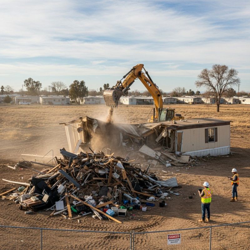 Mobile Home Demolition in Katy, TX