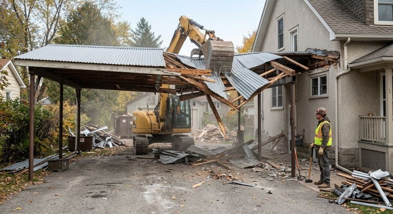 Carport Demolition in Bergen County, NJ