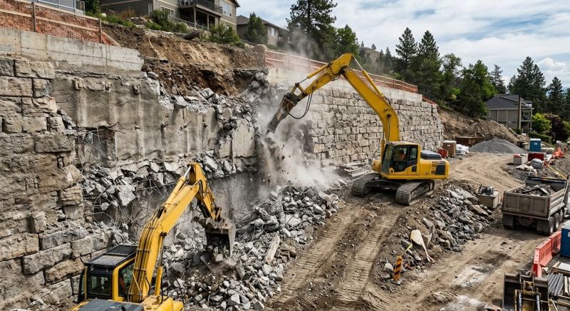 Concrete Wall Demolition in Bergen County, NJ