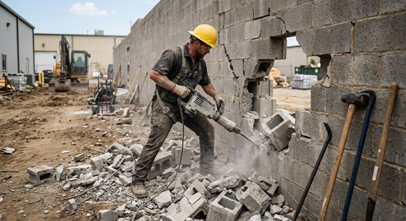 Concrete Wall Demolition in Bergen County, NJ