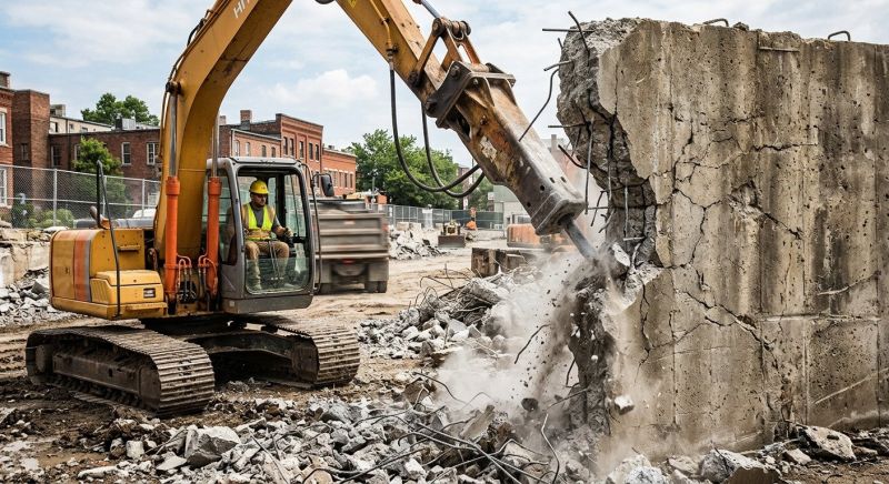 Concrete Wall Demolition in Sacramento, CA