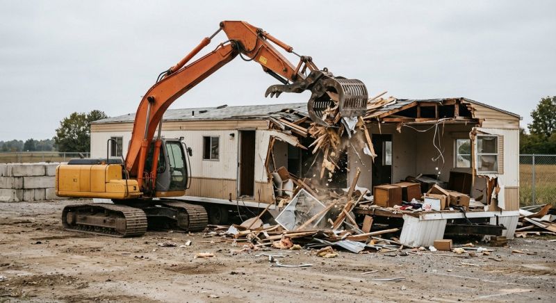 Double Wide Demolition in Bergen County, NJ