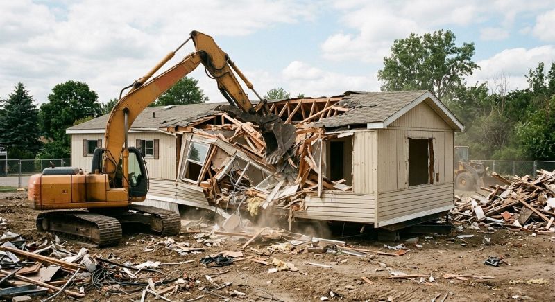 Double Wide Demolition in Houston, TX
