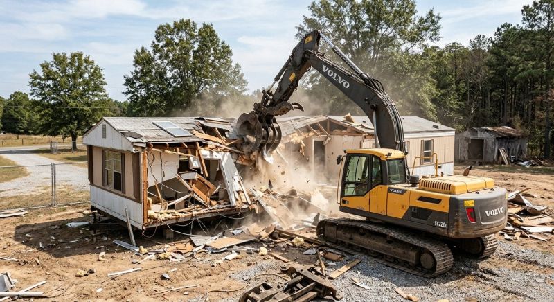 Double Wide Demolition in Houston, TX