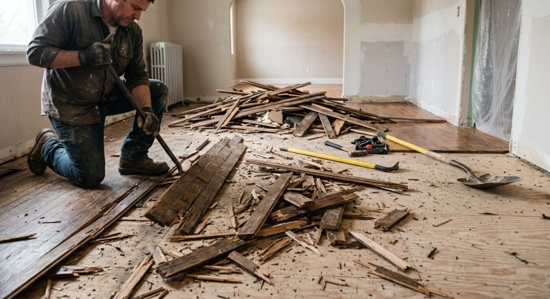 Hardwood Floor Demolition in Bergen County, NJ