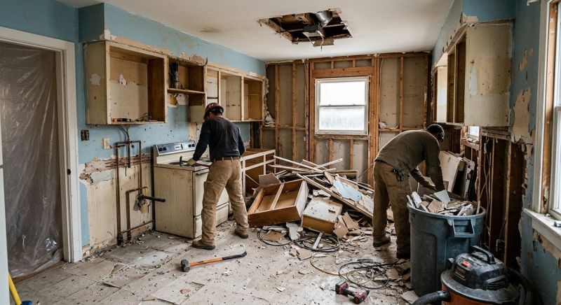 Kitchen Wall Demolition in Sacramento, CA