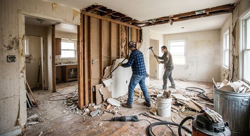 Kitchen Wall Demolition in Sacramento, CA