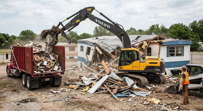 Mobile Home Demolition in Katy, TX