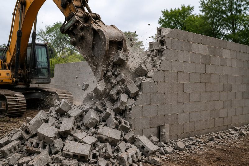 Retaining Wall Demolition in Bergen County, NJ