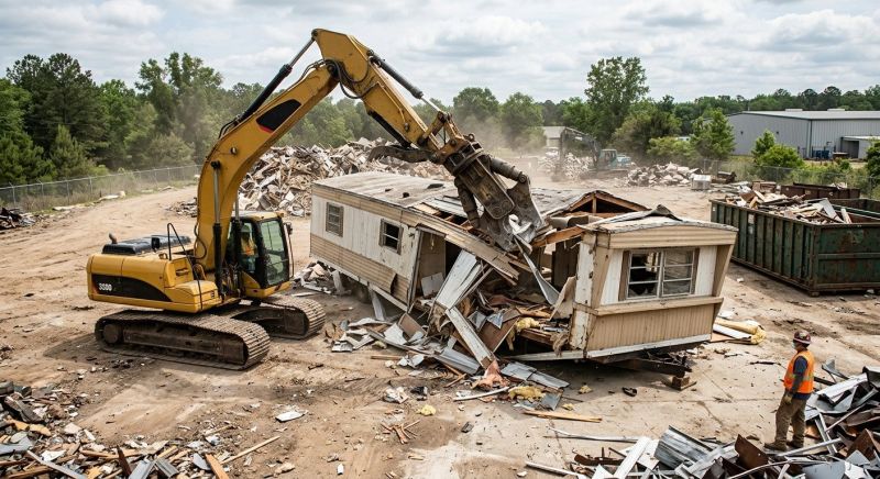 Trailer Home Demolition in Katy, TX