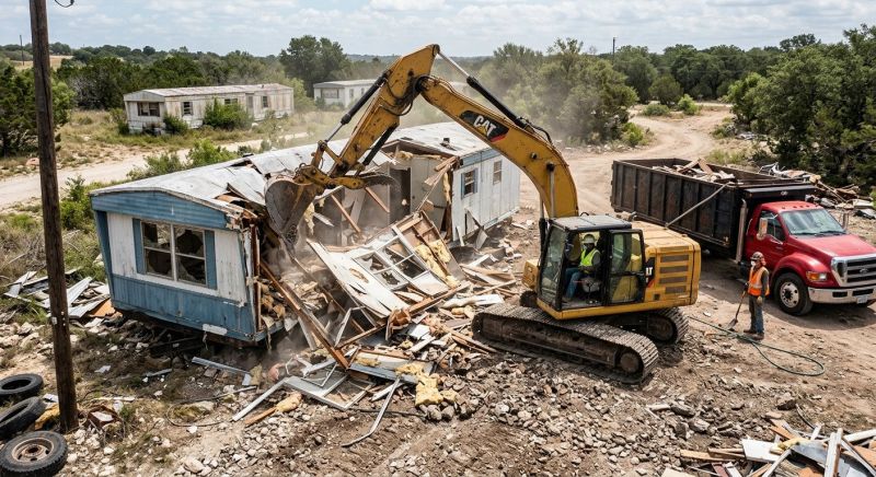 Trailer Home Demolition in Houston, TX